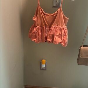 Anthropologie Coral Ruffle Camisole